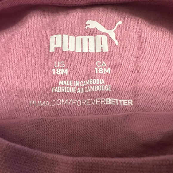 Puma Kids Pink Tee and Butterfly Leggings Set - Picture 2 of 7